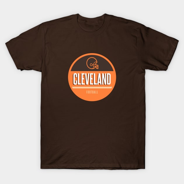 Cleveland retro football T-Shirt by BVHstudio